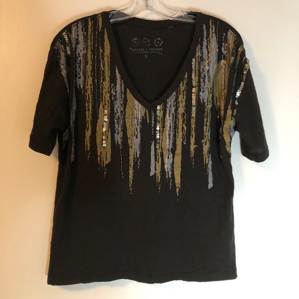 Embellished T-shirt by Threads 4 Thought!